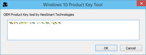 Windows 10 serial key in registry
